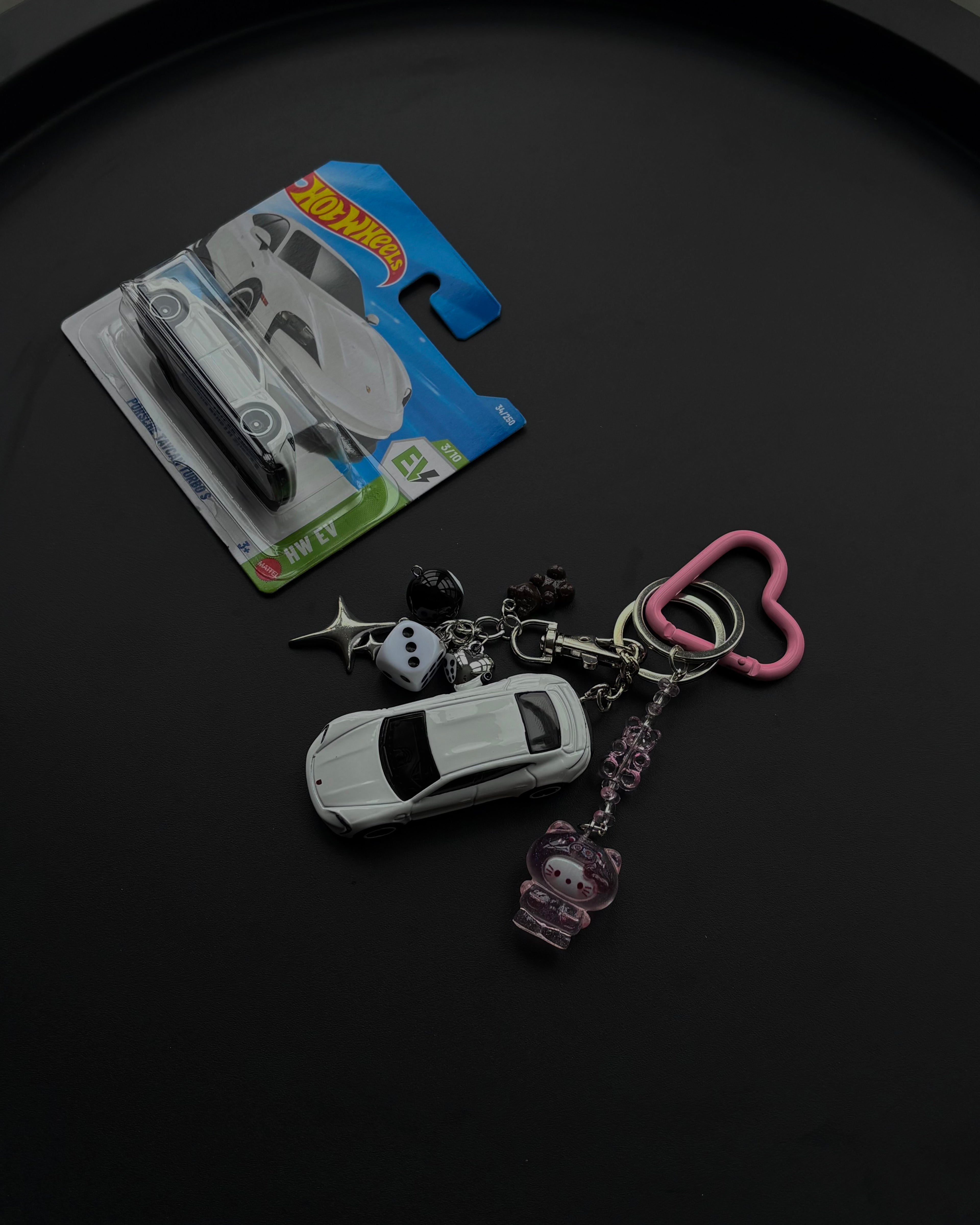 Hot Wheels keychain Porsche Taycan Turbo S