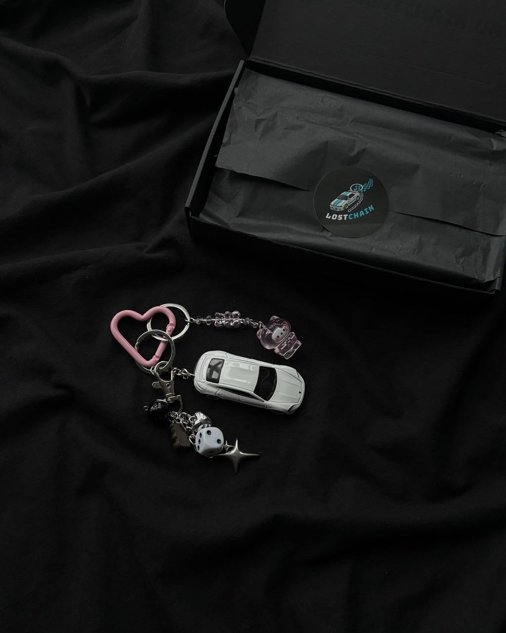 Hot Wheels keychain Porsche Taycan Turbo S