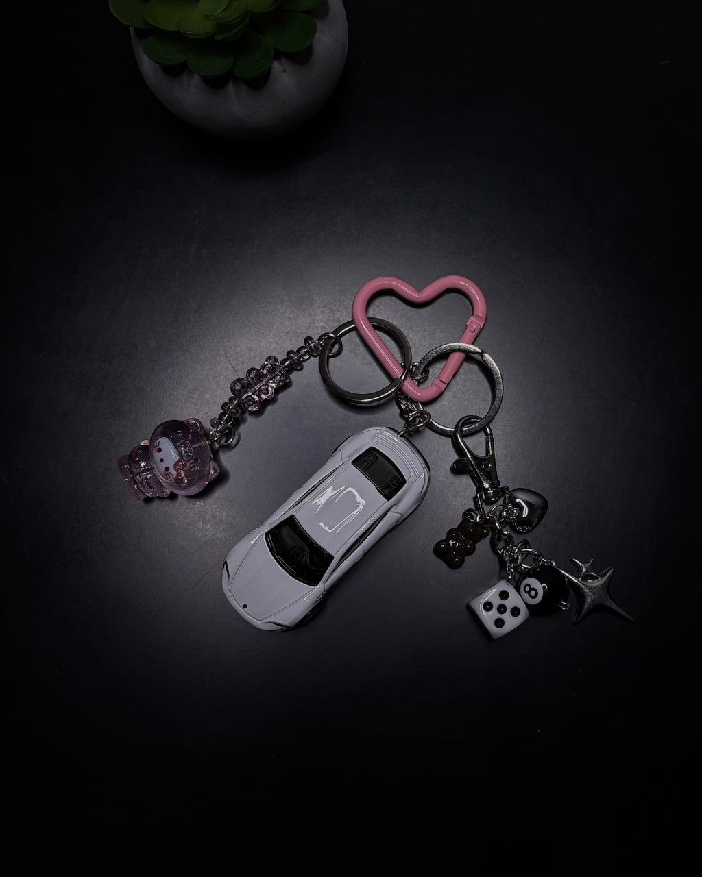 Hot Wheels keychain Porsche Taycan Turbo S