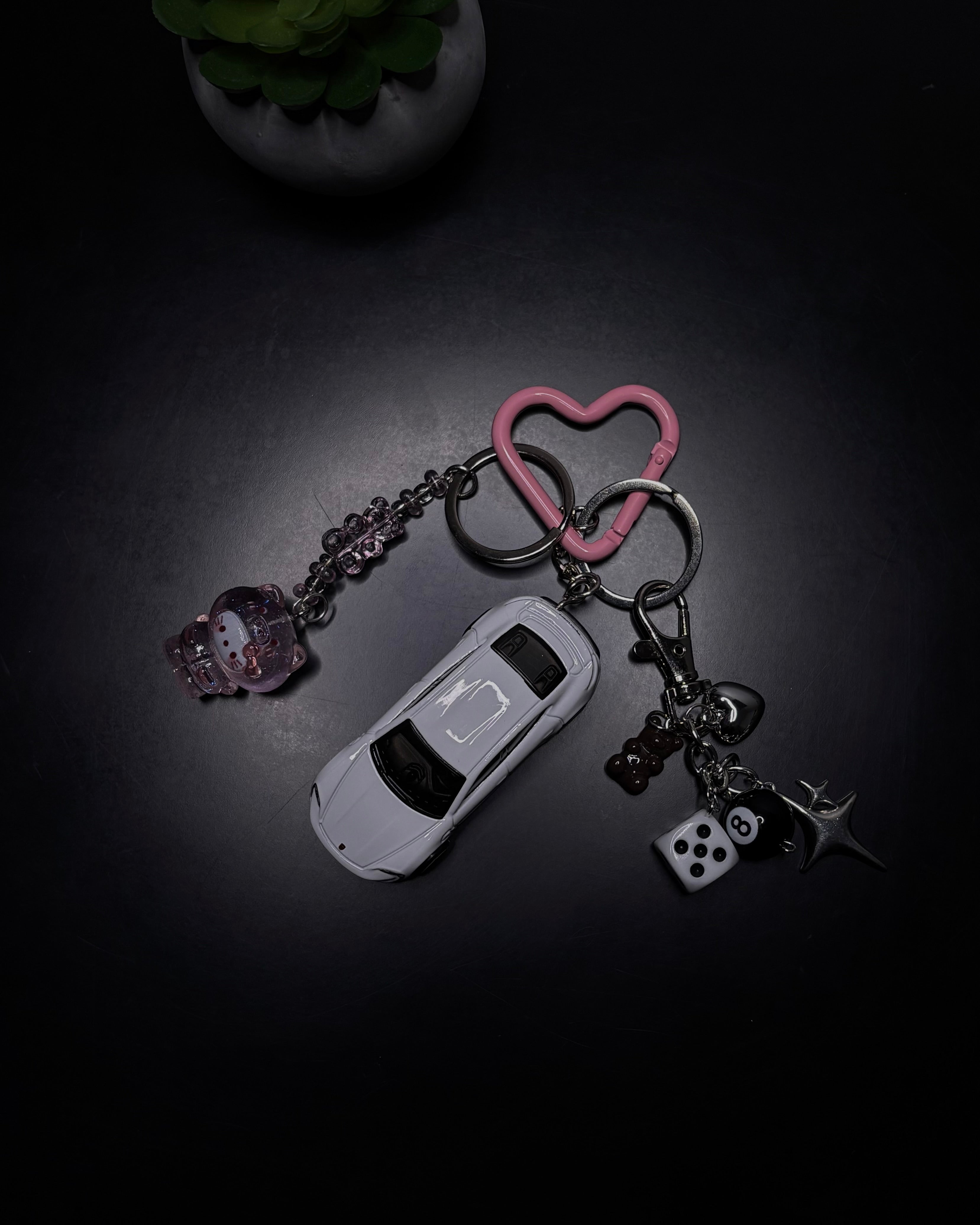 Hot Wheels keychain Porsche Taycan Turbo S