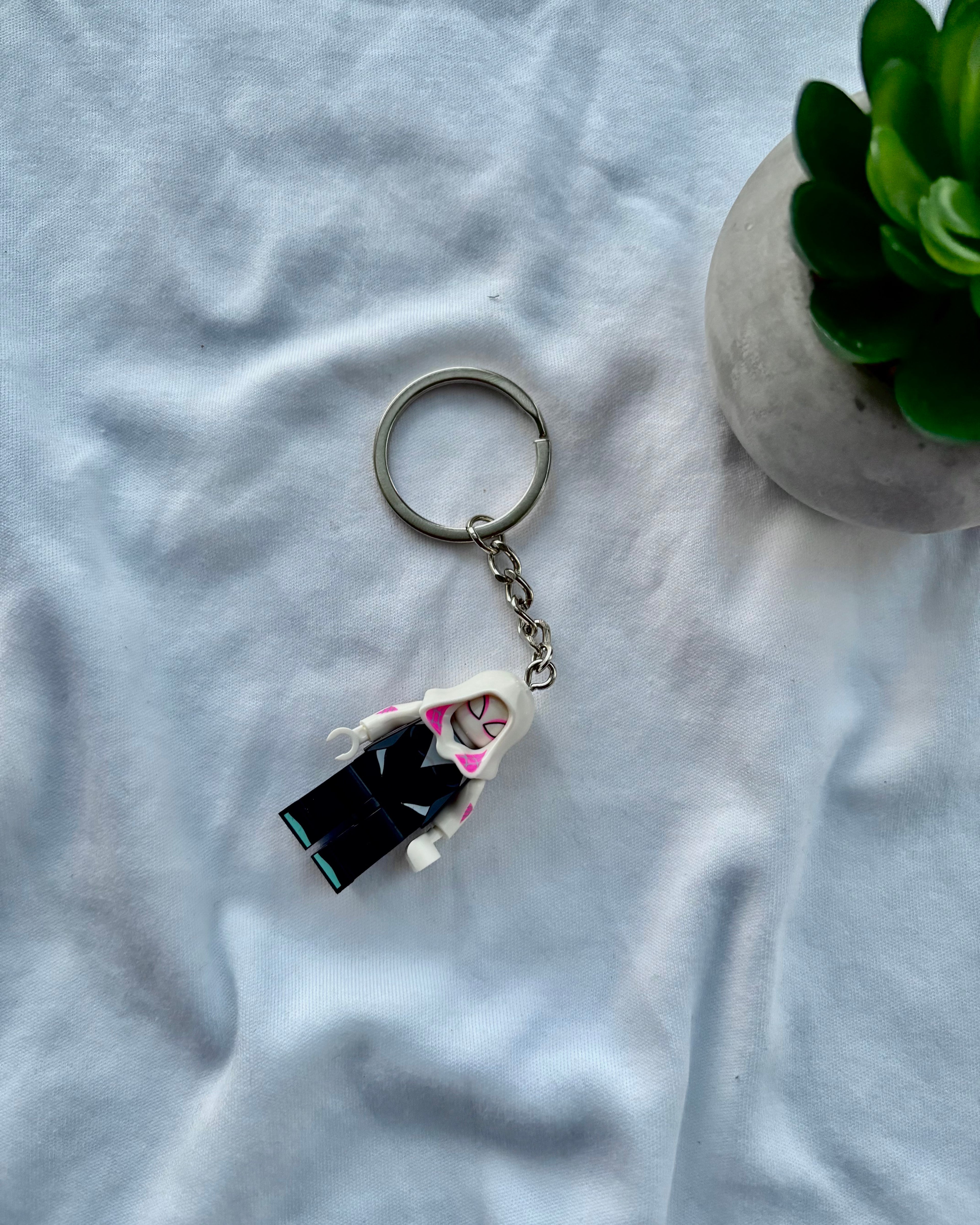 Brick figures keychains