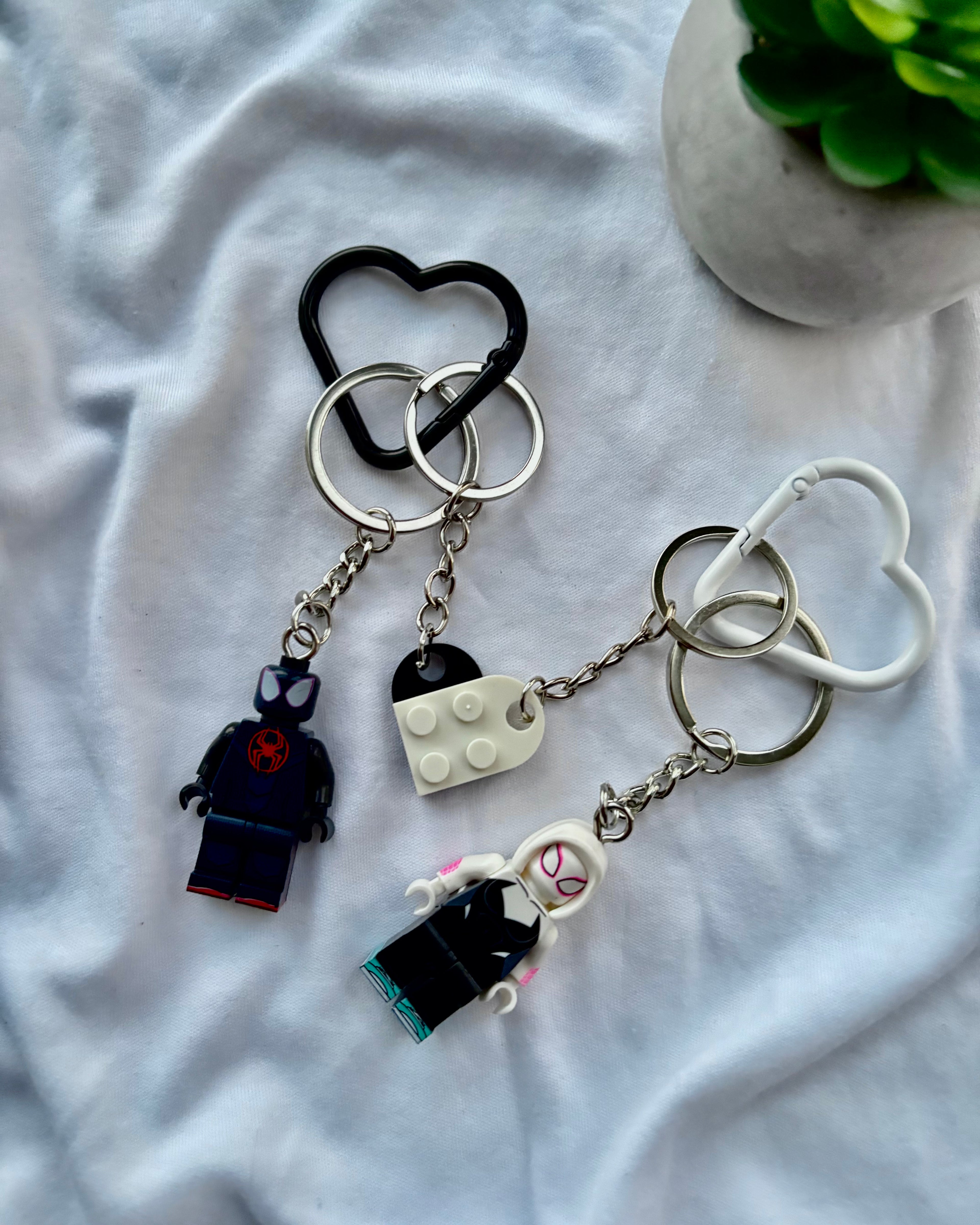 Brick couple keychains