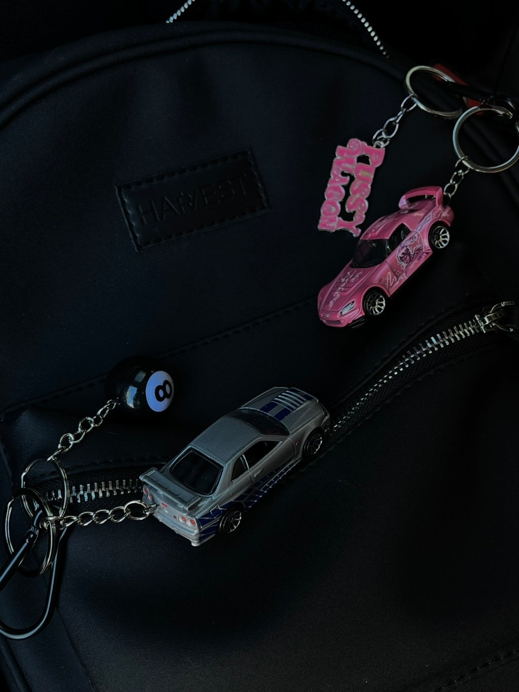 Couple Fast and Furious keychains (Brian's and Suki's)