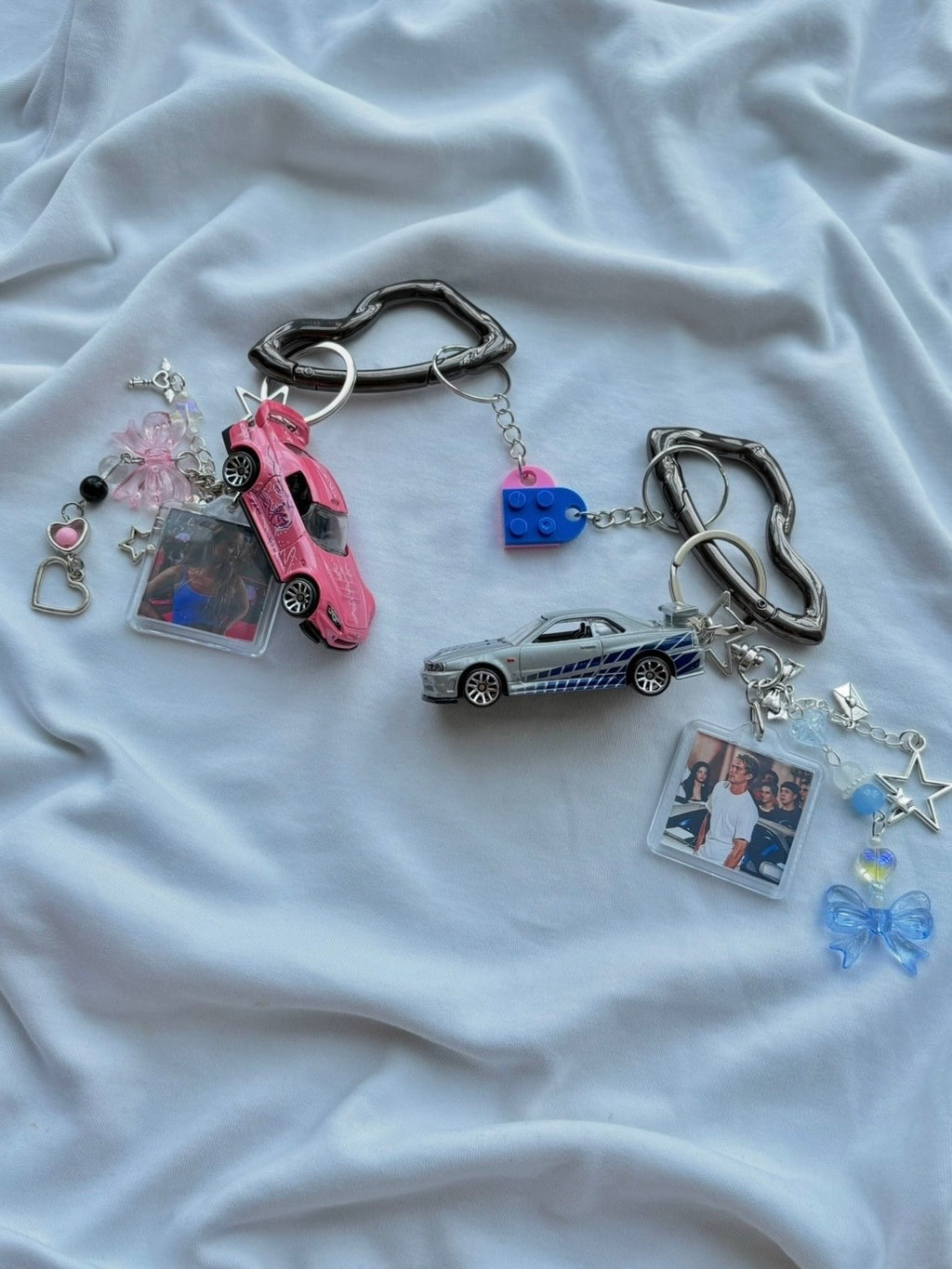 Couple Fast and Furious keychains (Brian's and Suki's)