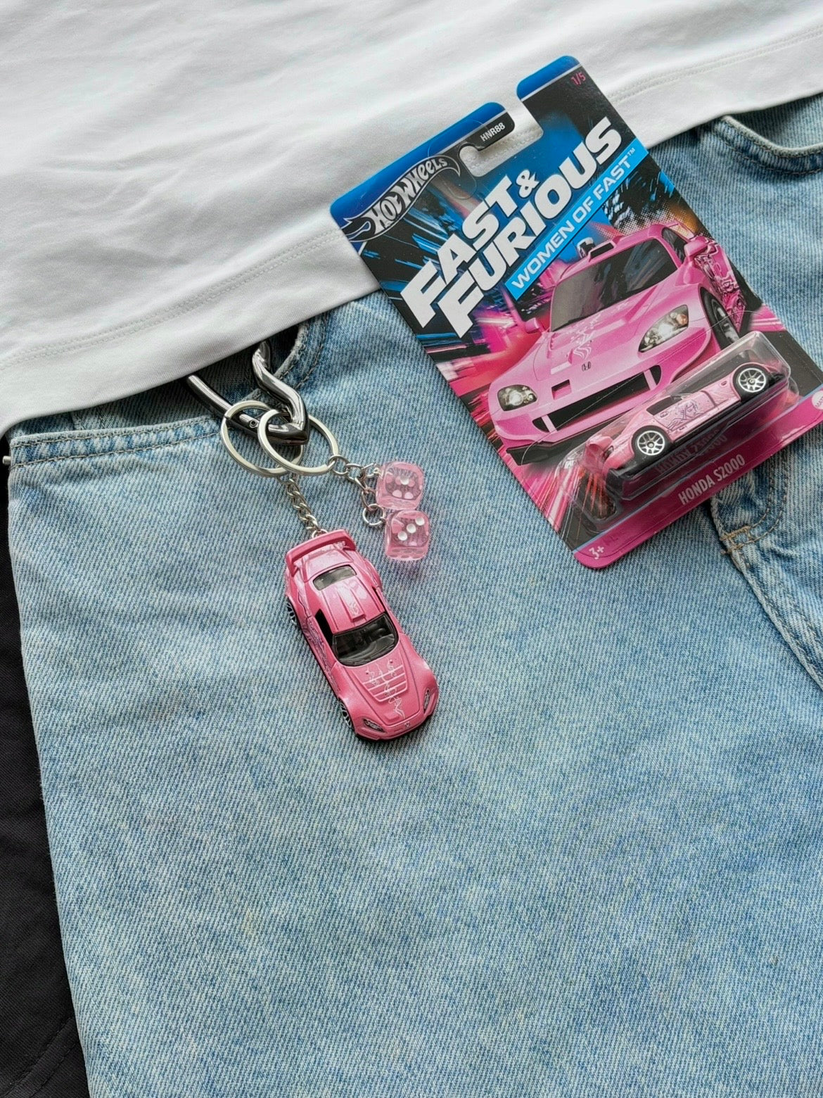Couple Fast and Furious keychains (Brian's and Suki's)