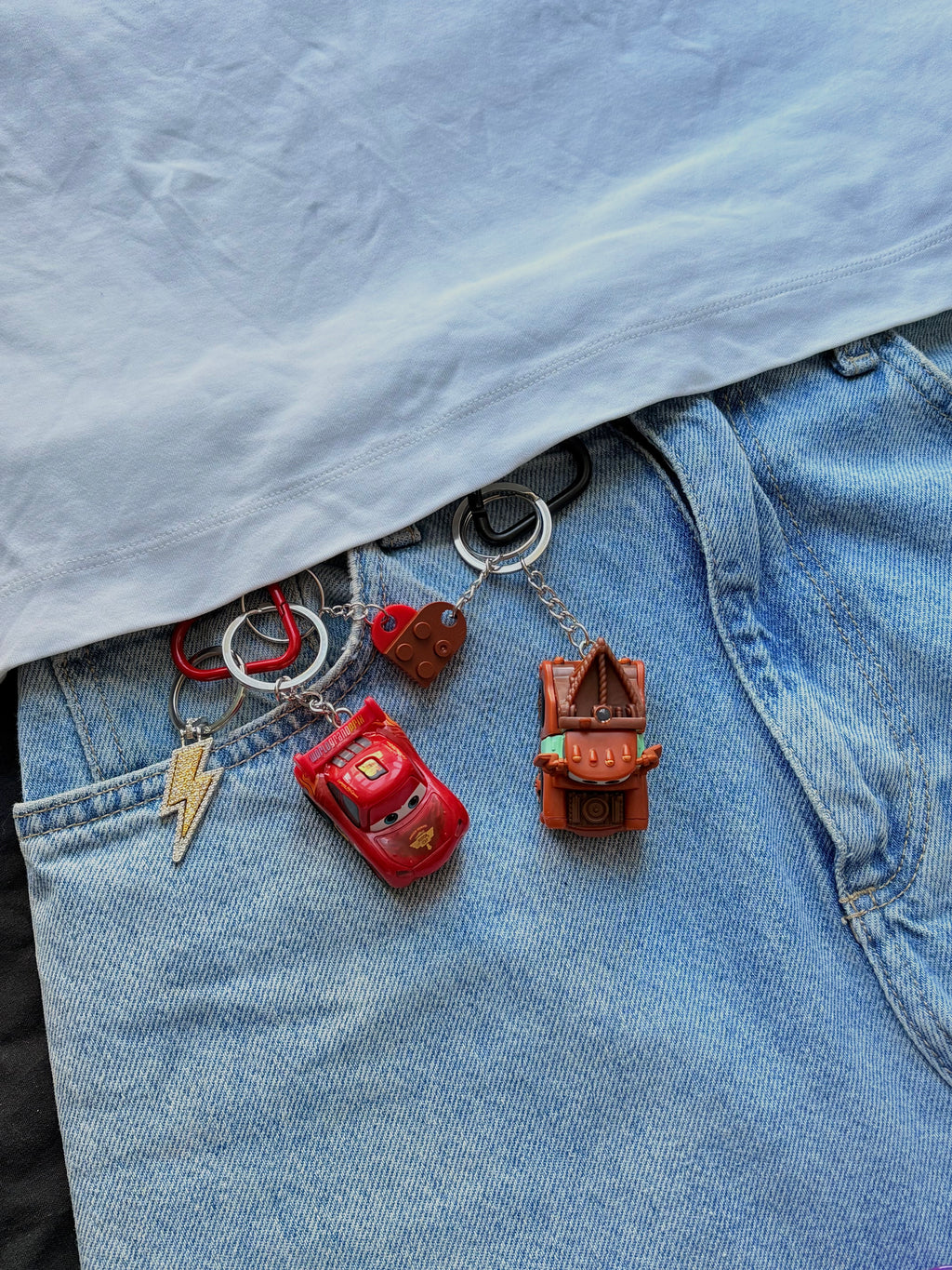 Mini Disney Cars keychains ( McQueen,Mater,Holley )