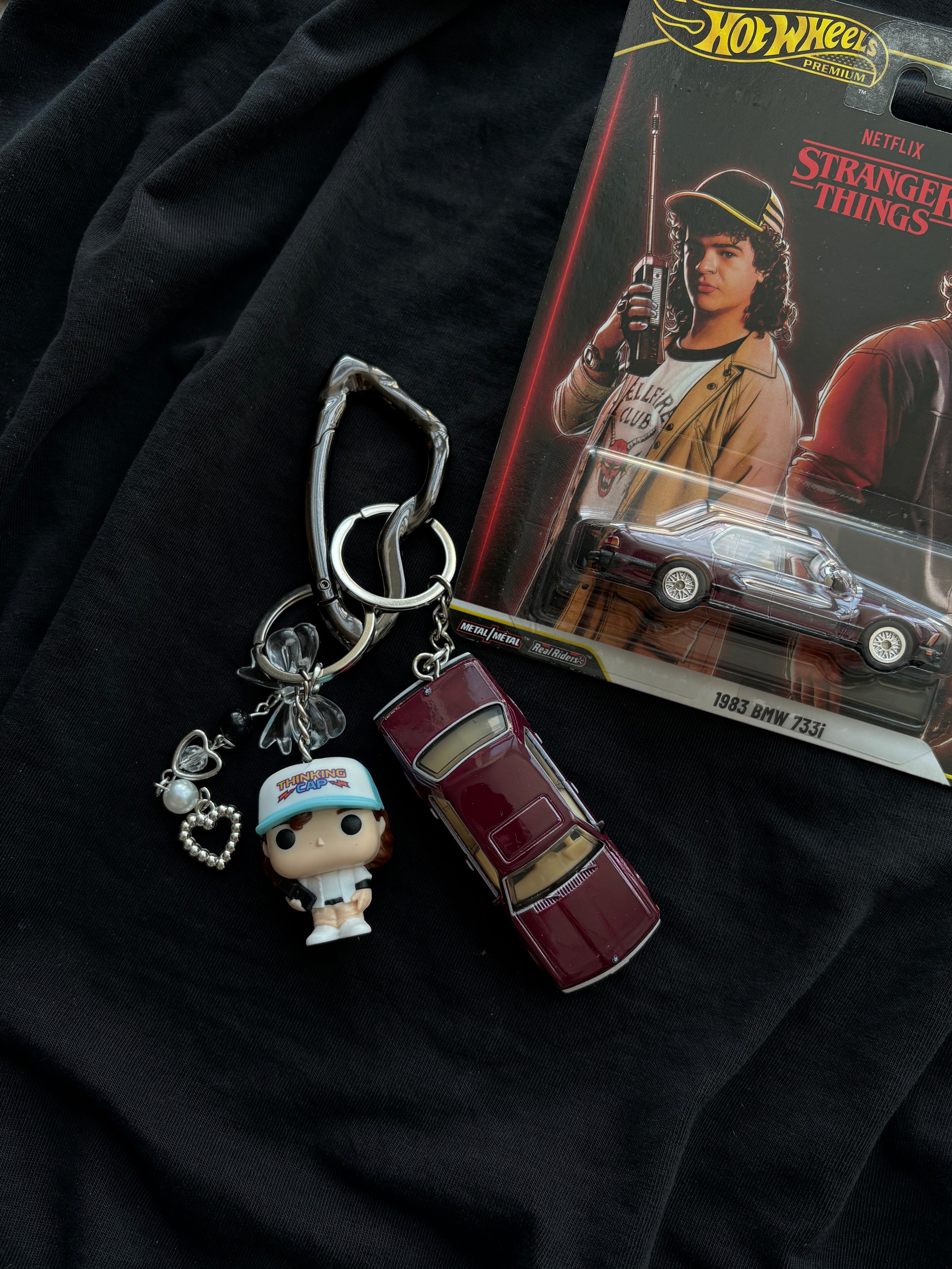 Hot Wheels keychain BMW 733i from Stranger Things