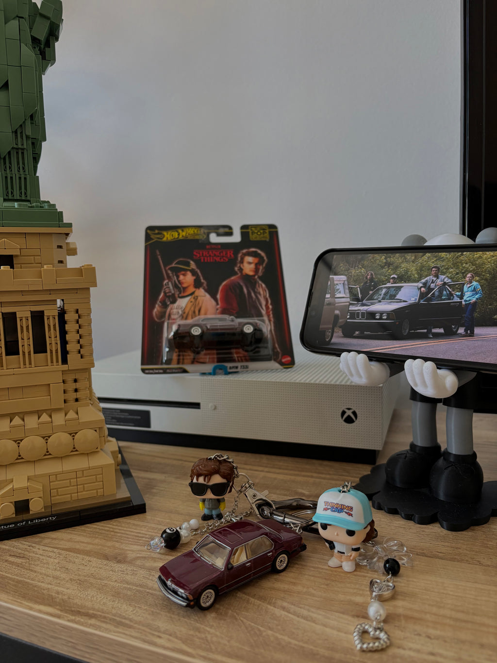 Hot Wheels keychain BMW 733i from Stranger Things