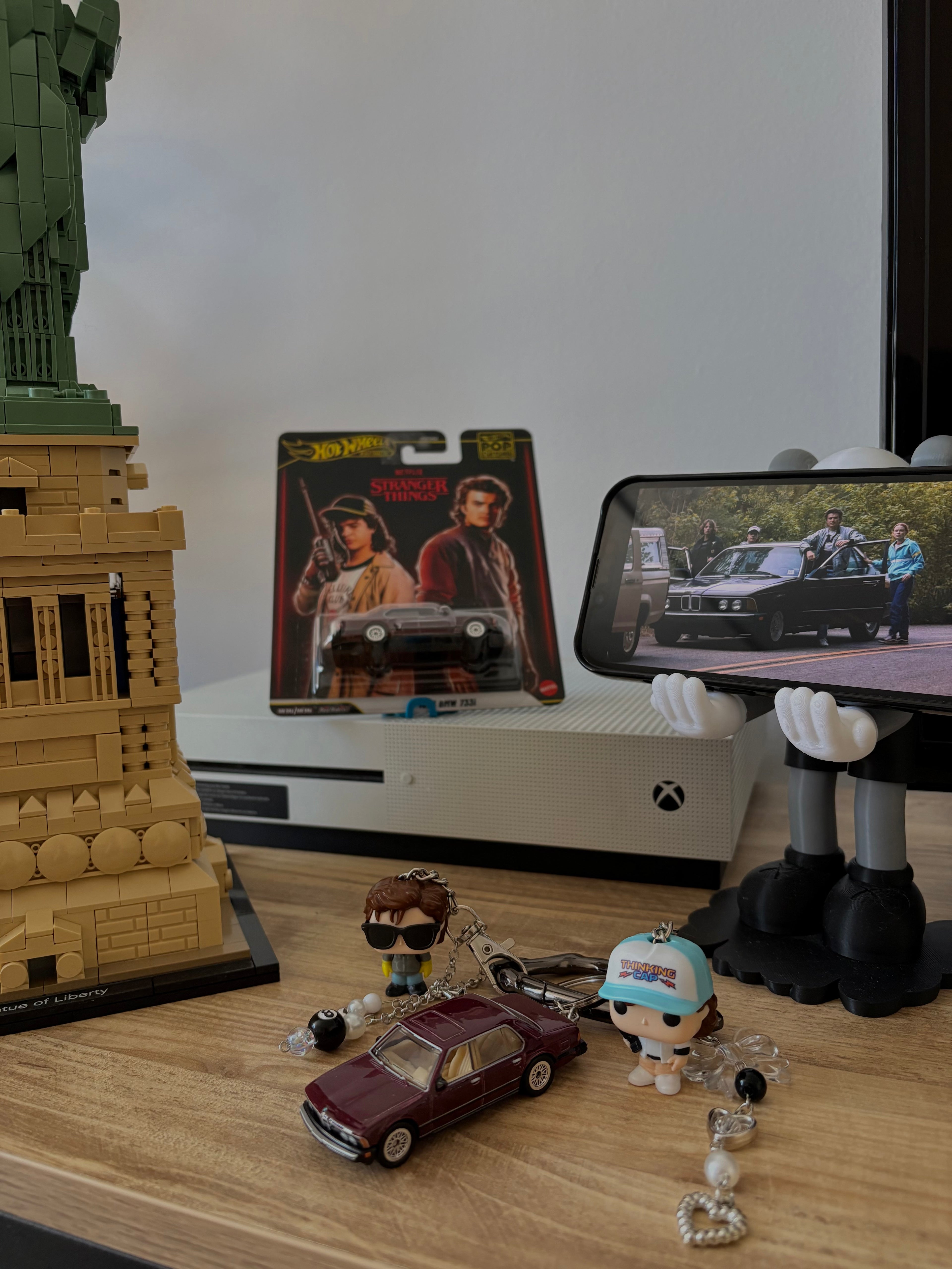 Hot Wheels keychain BMW 733i from Stranger Things