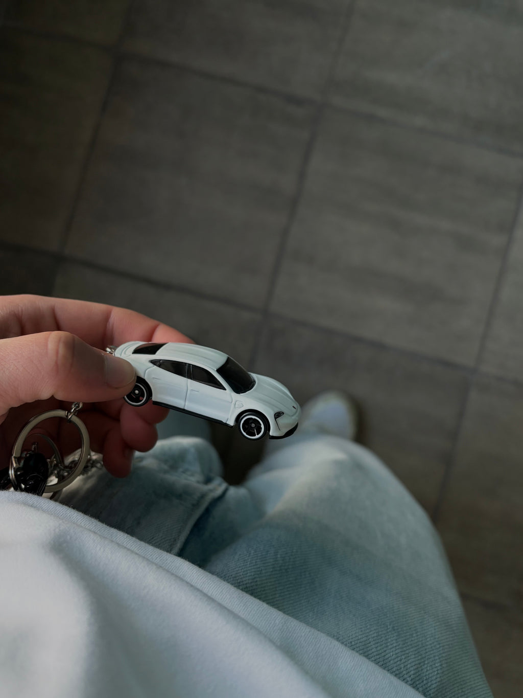 Hot Wheels keychain Porsche Taycan Turbo S