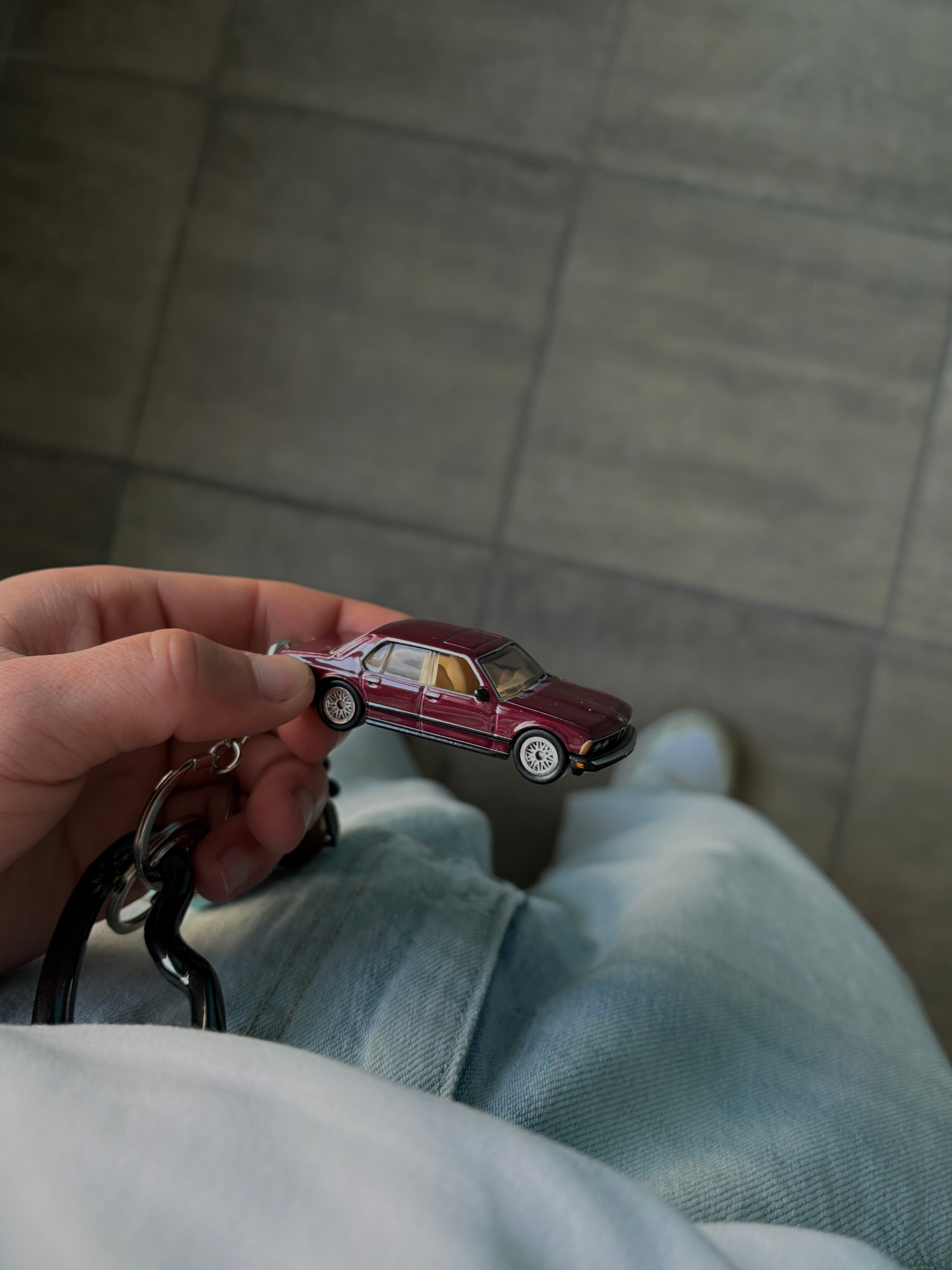 Hot Wheels keychain BMW 733i from Stranger Things