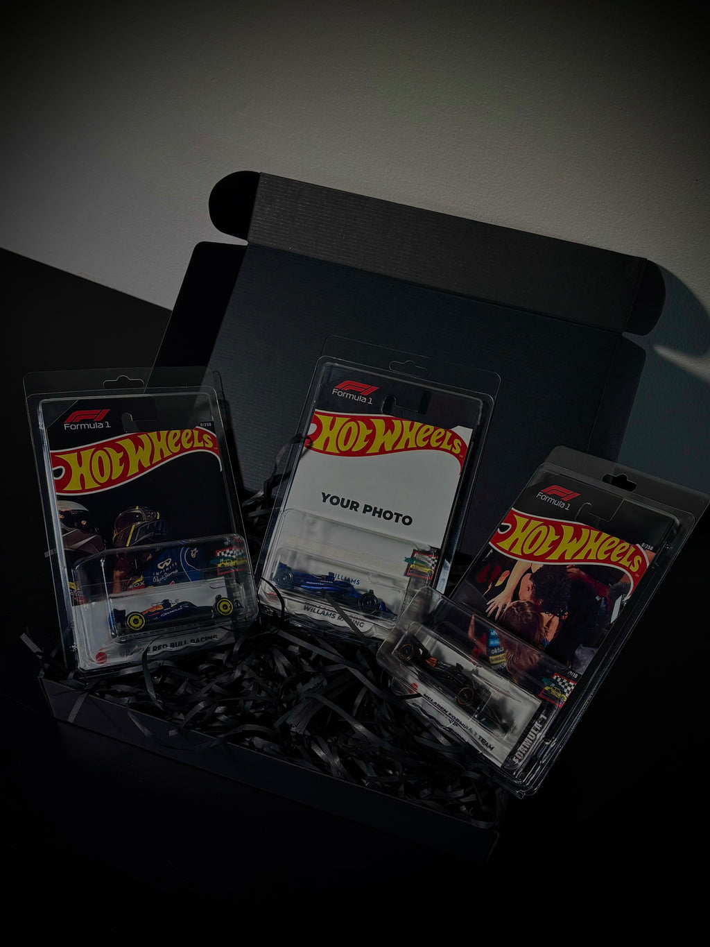 Custom hot wheels package f1 edition