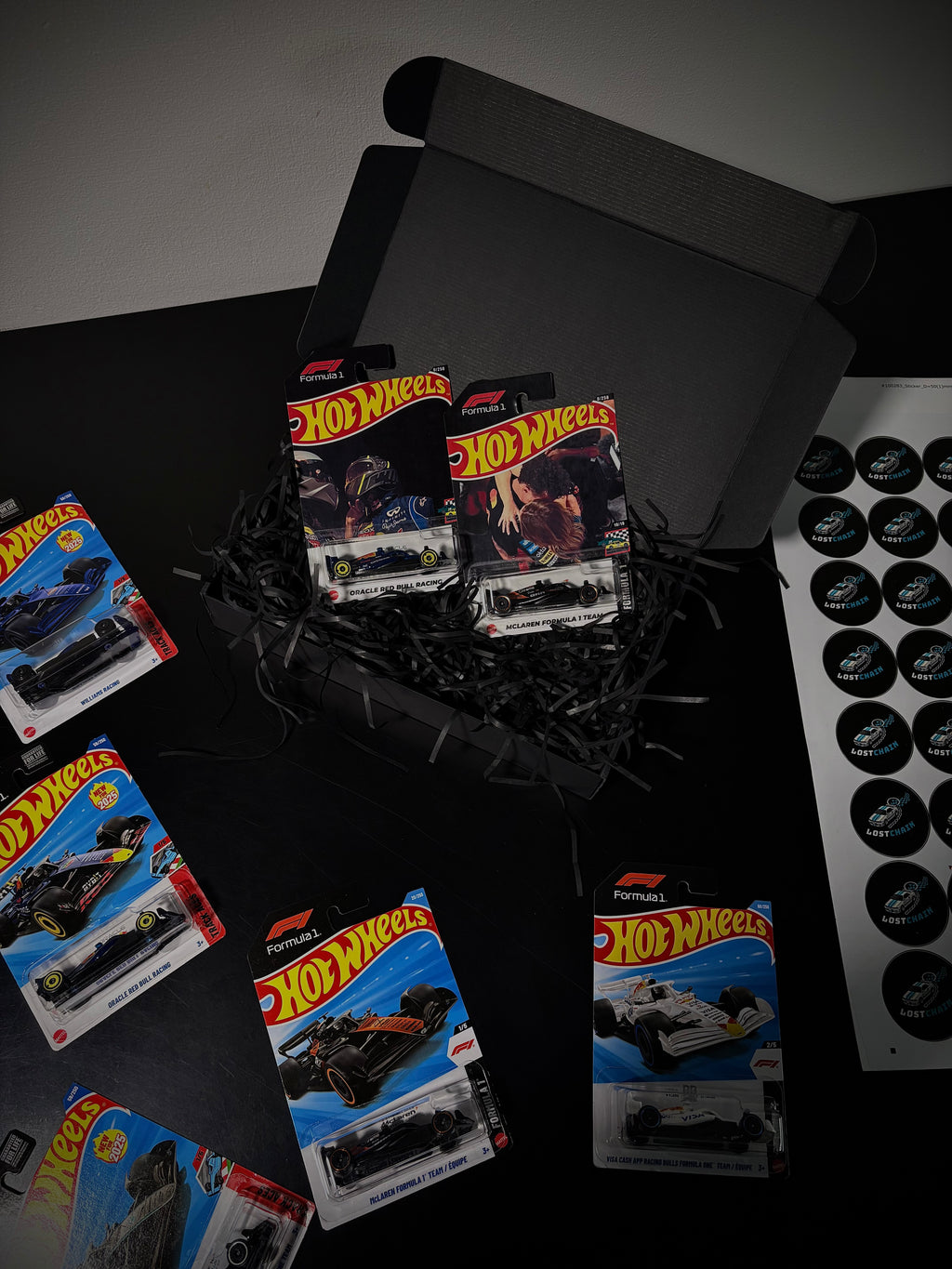 Custom hot wheels package f1 edition
